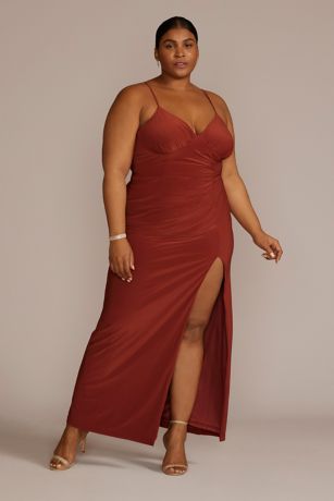 Plus Size Ruched Stretch Jersey Dress ...